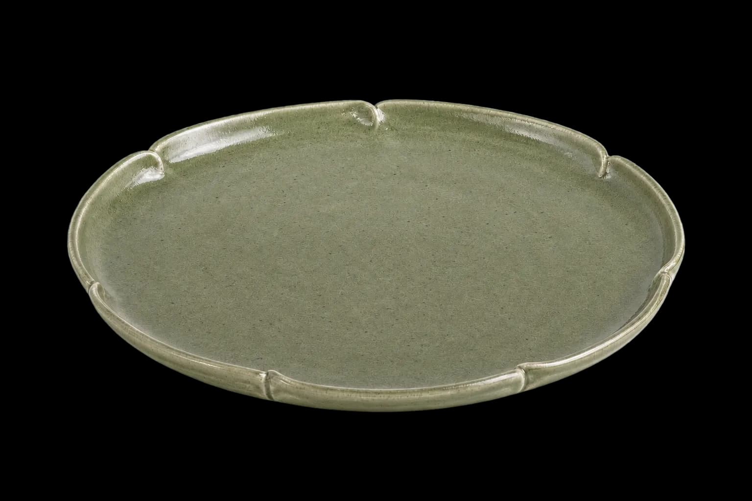 Bloom Dinner Plate — #7B8062