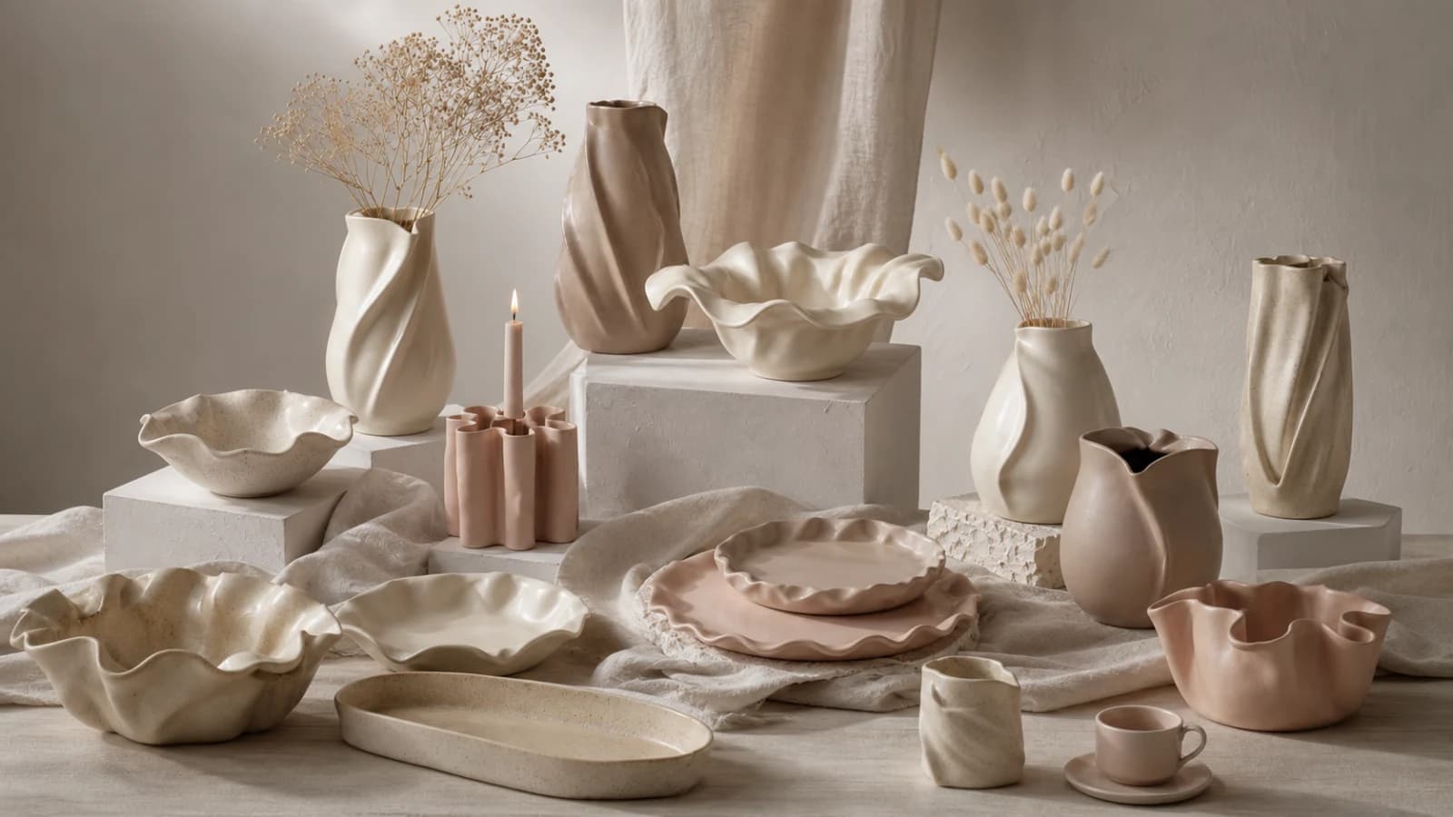 Fold handmade ceramic collection