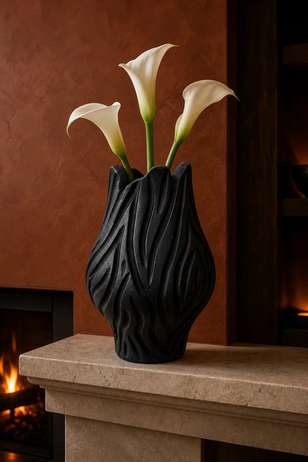 Charcoal Flame Vase