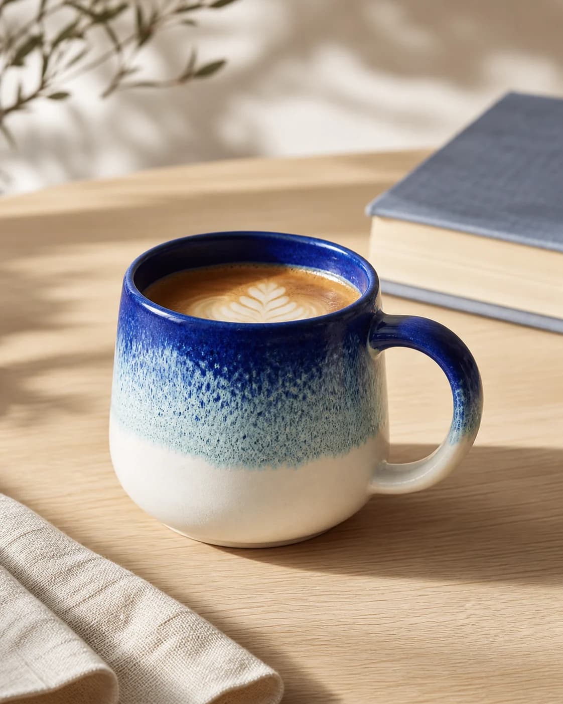 Cobalt Tide Mug — in a real space