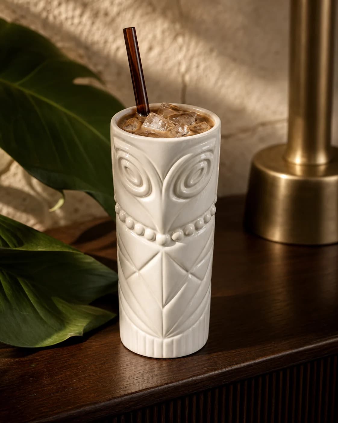 Ivory Tiki Tumbler — in a real space