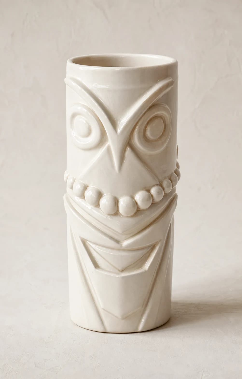 Ivory Tiki Tumbler — #EEE9DE
