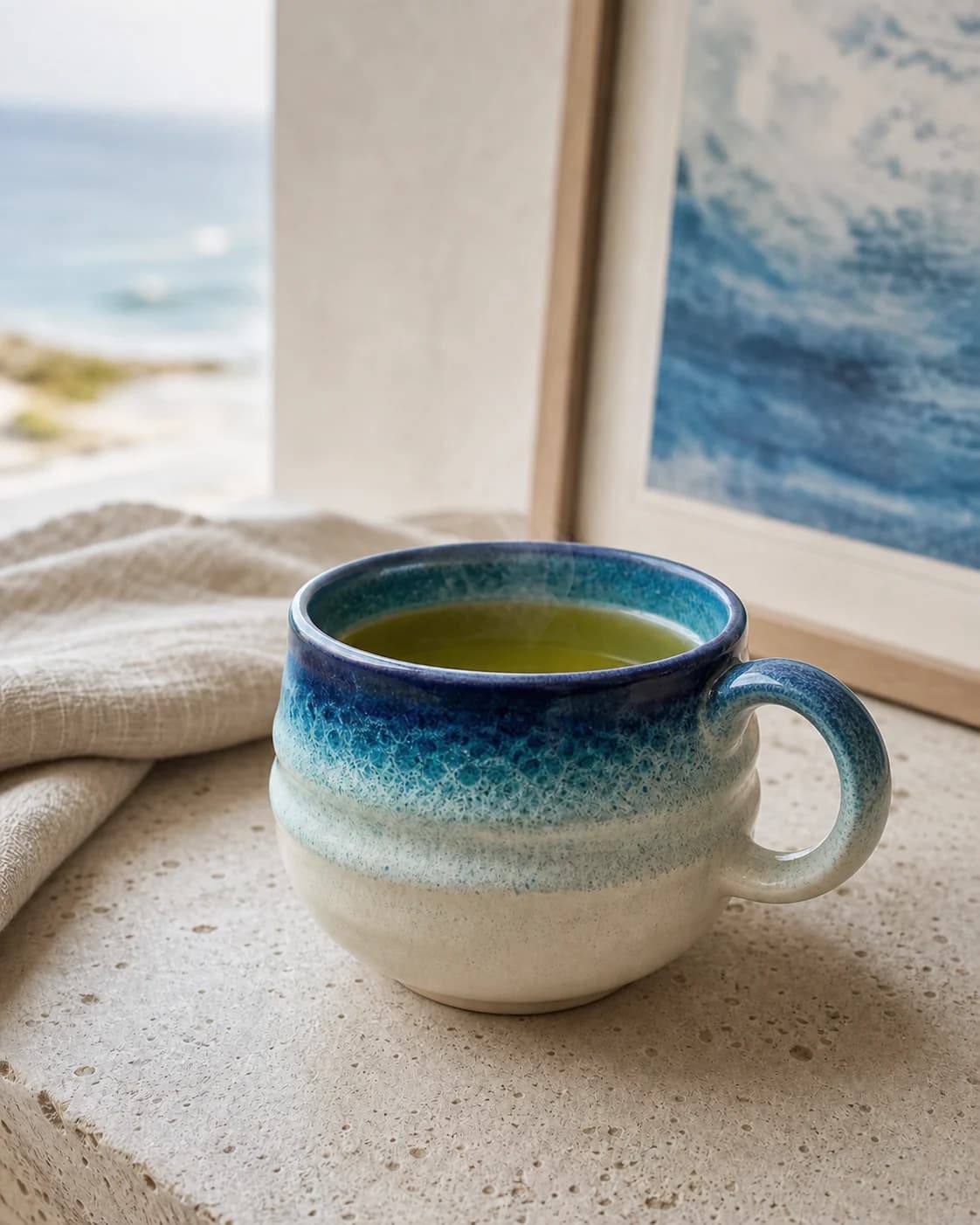 Lagoon Round Mug — in a real space