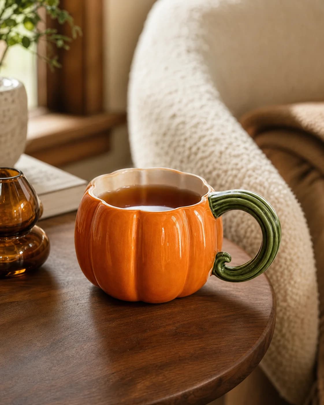Pumpkin Stem Mug — in a real space
