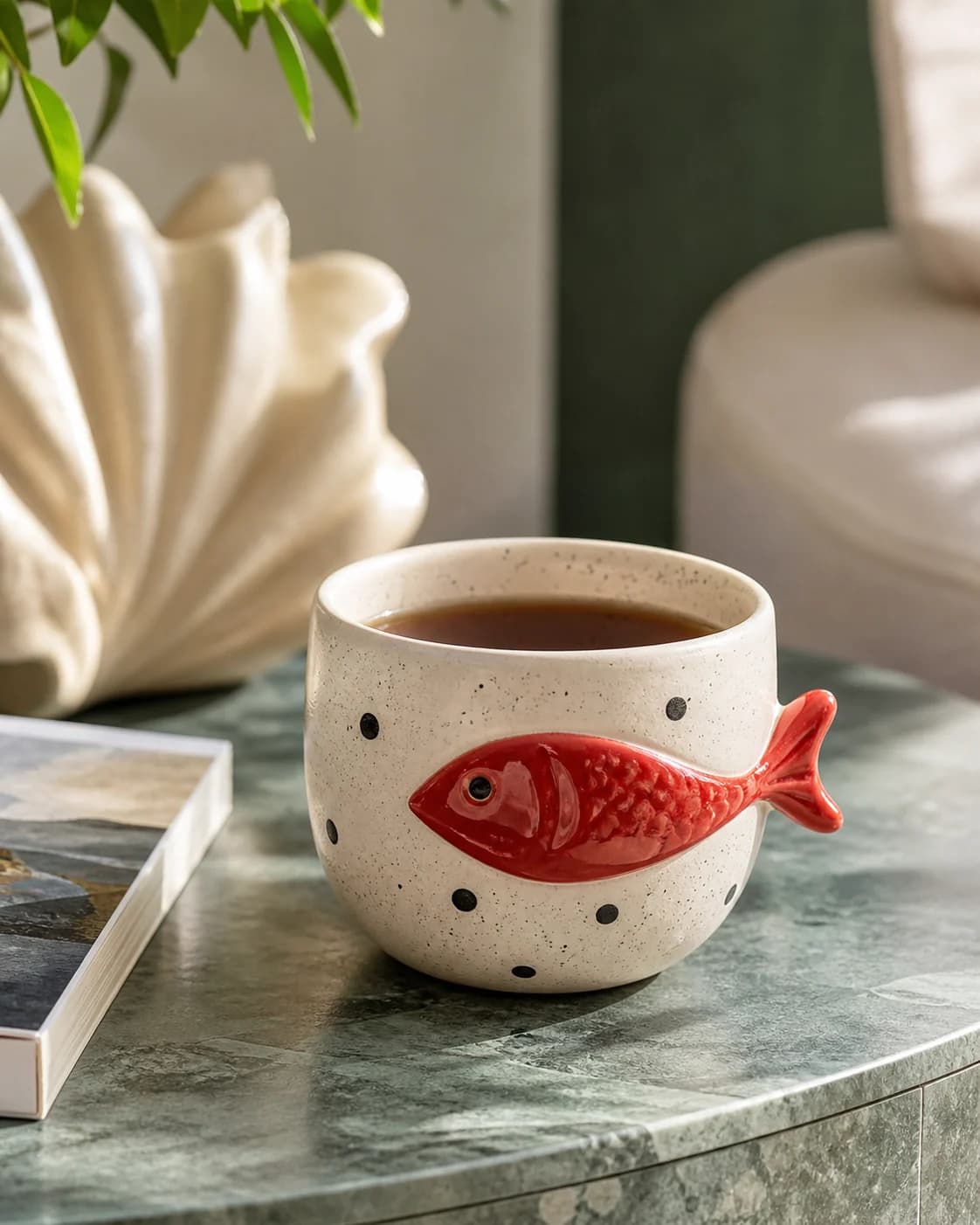 Red Fish Cup — in a real space