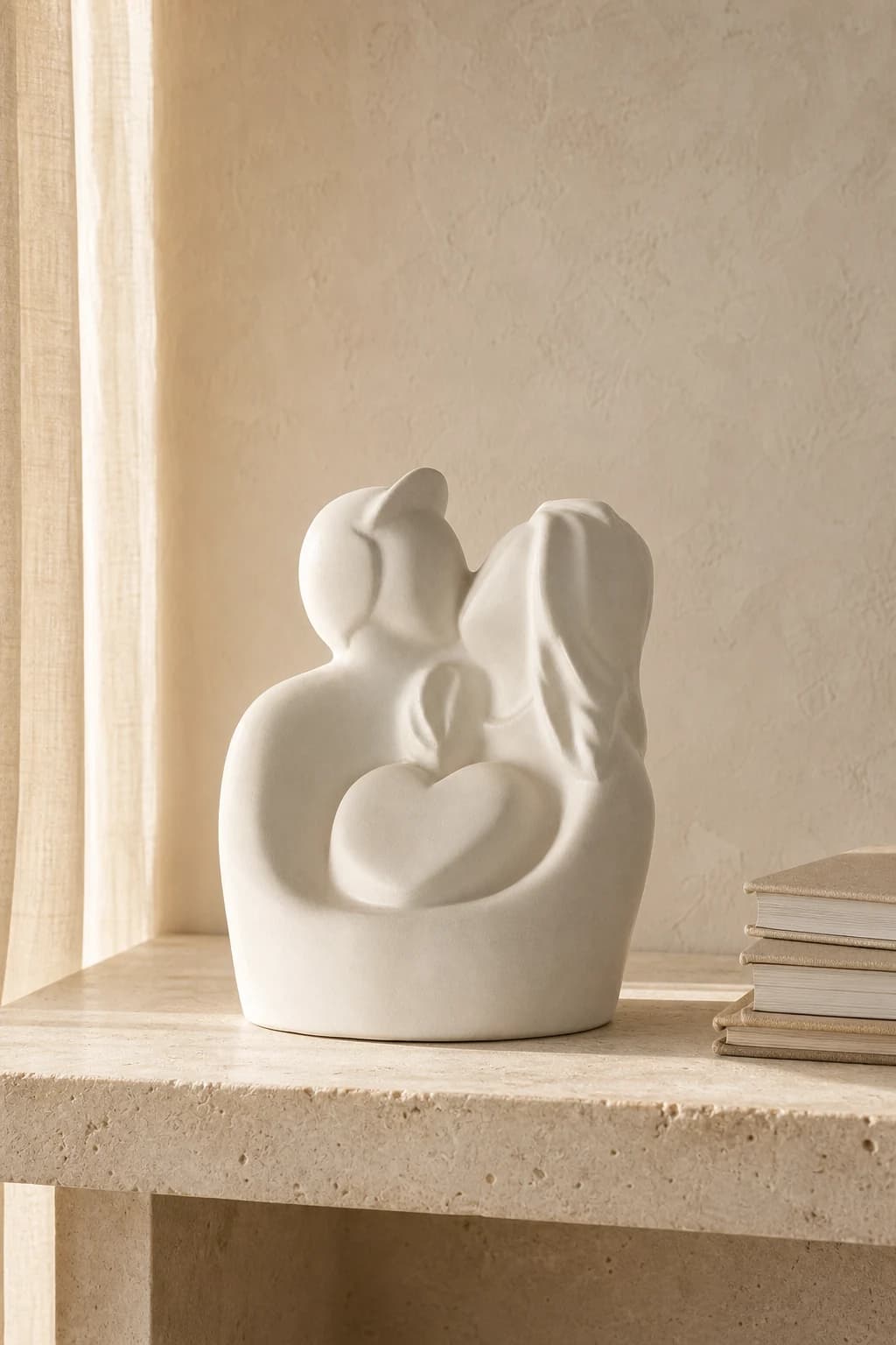 Embrace Heart Sculpture — in a real space