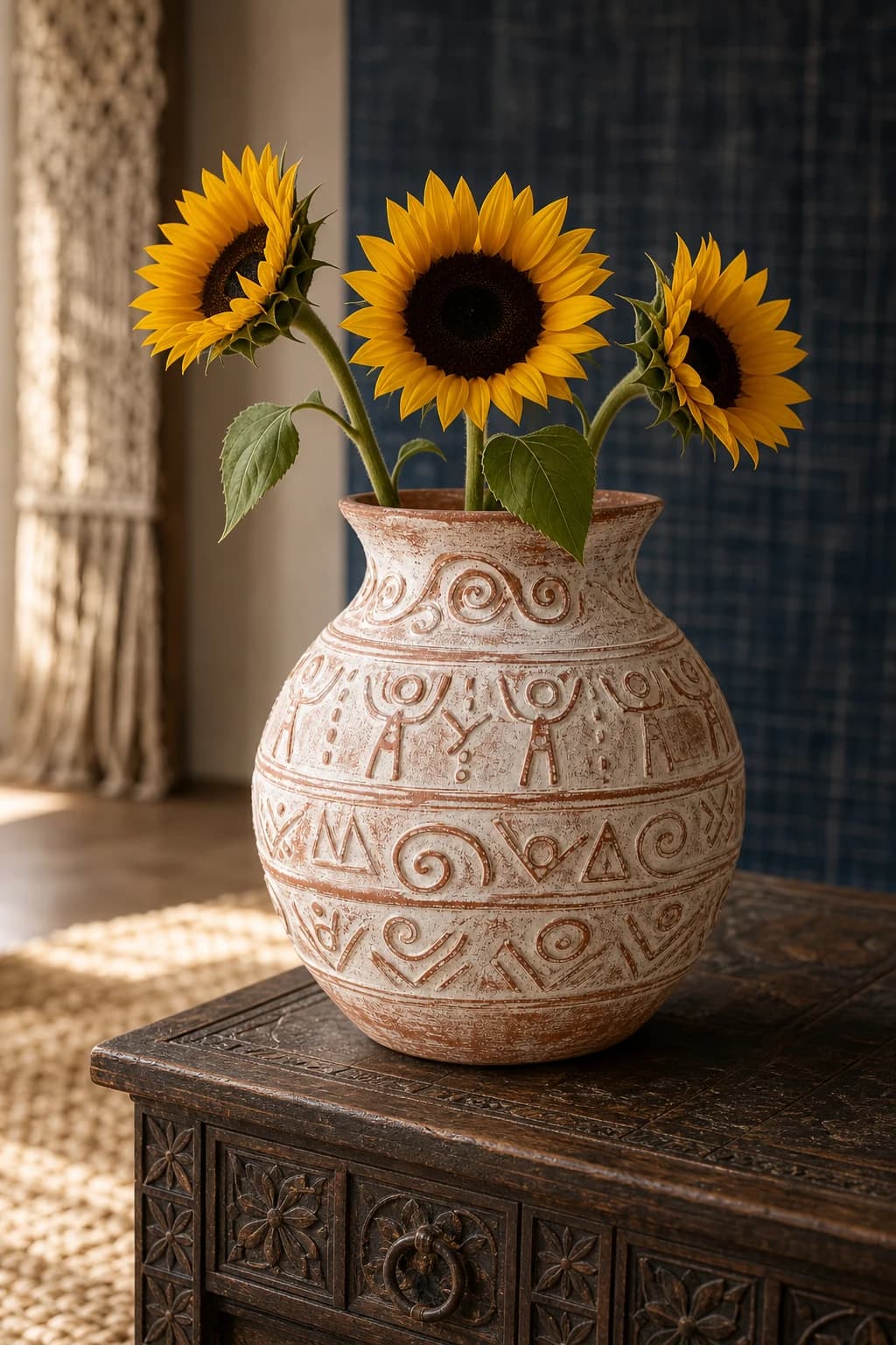 Glyph Relief Vase