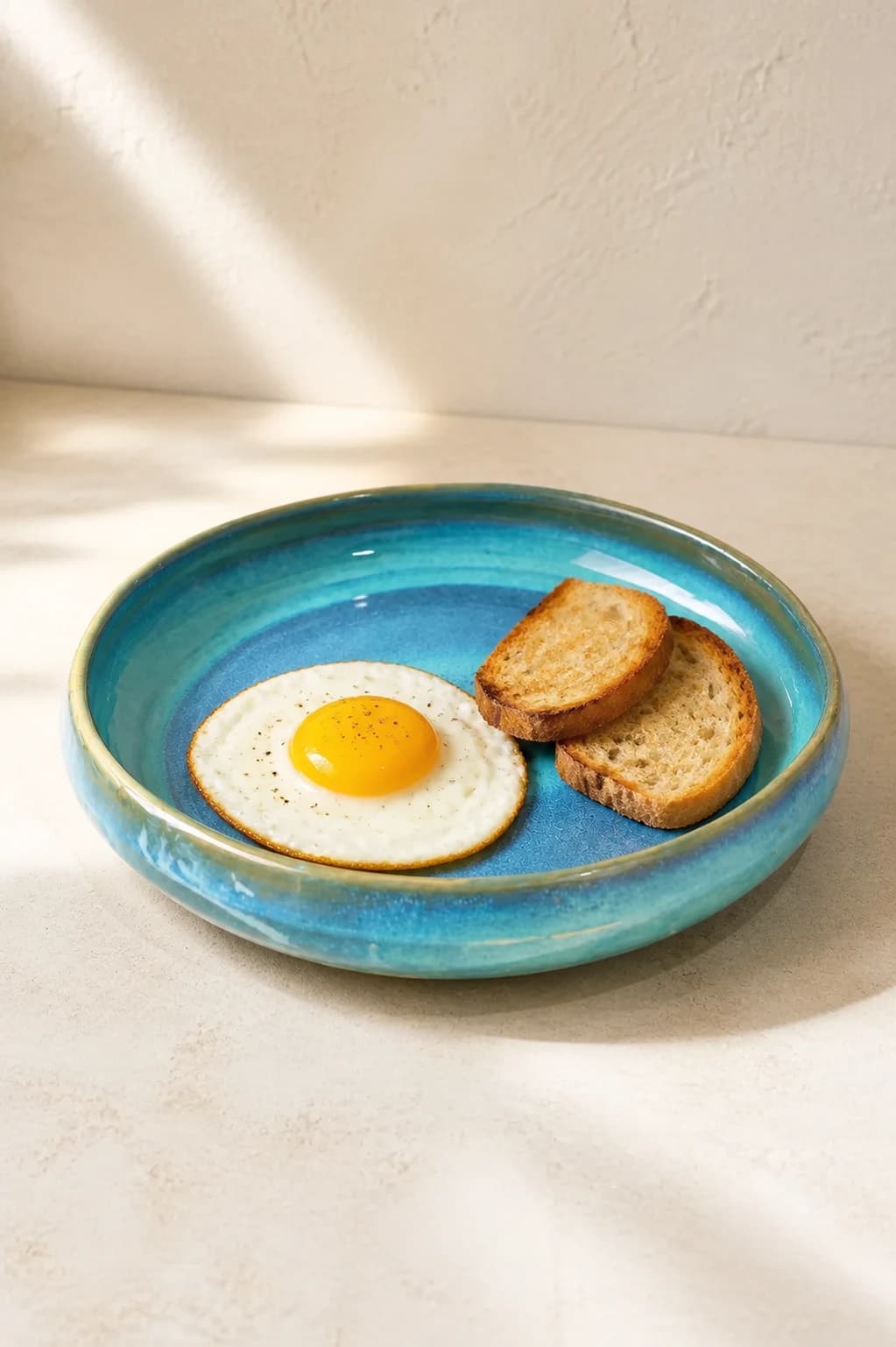 Lagoon Glaze Plate — in a real space