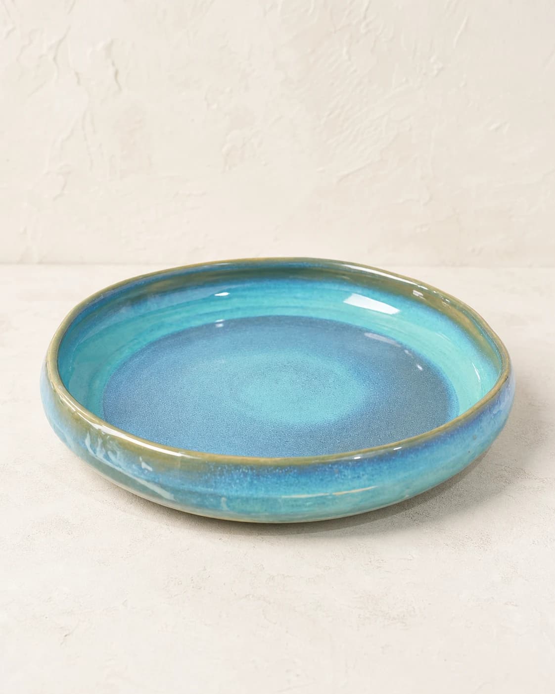 Lagoon Glaze Plate — #55BCCA