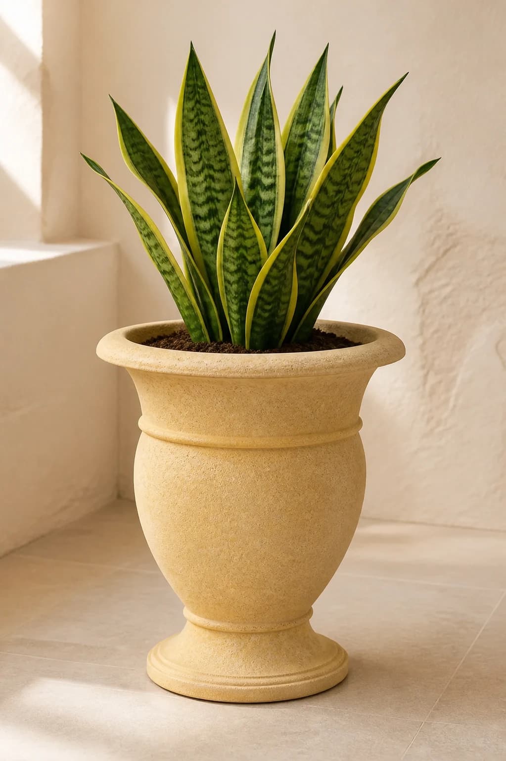 Pedestal Urn Planter — in a real space