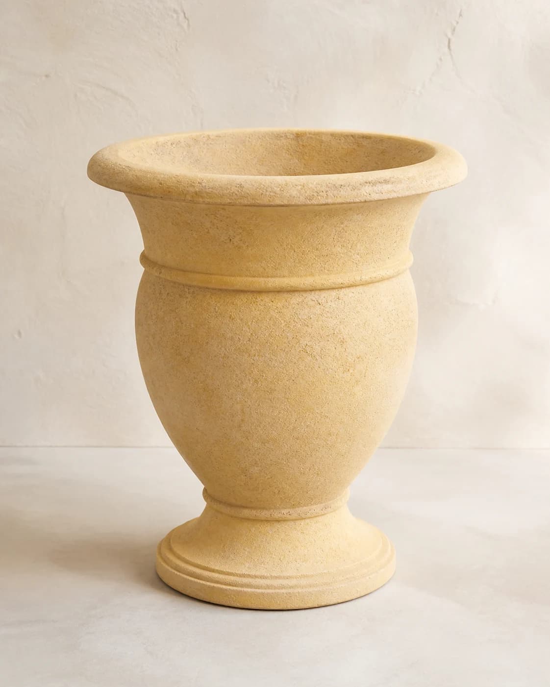 Pedestal Urn Planter — #D8B56B
