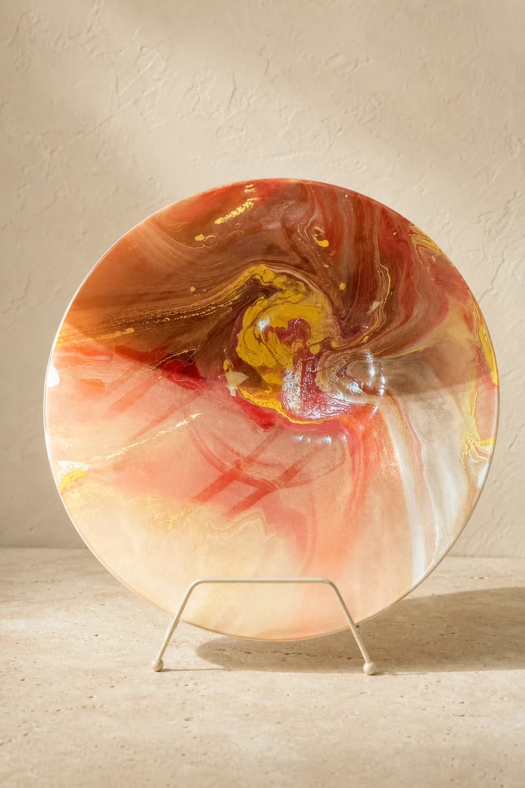 Sunset Swirl Plate — #C9674B