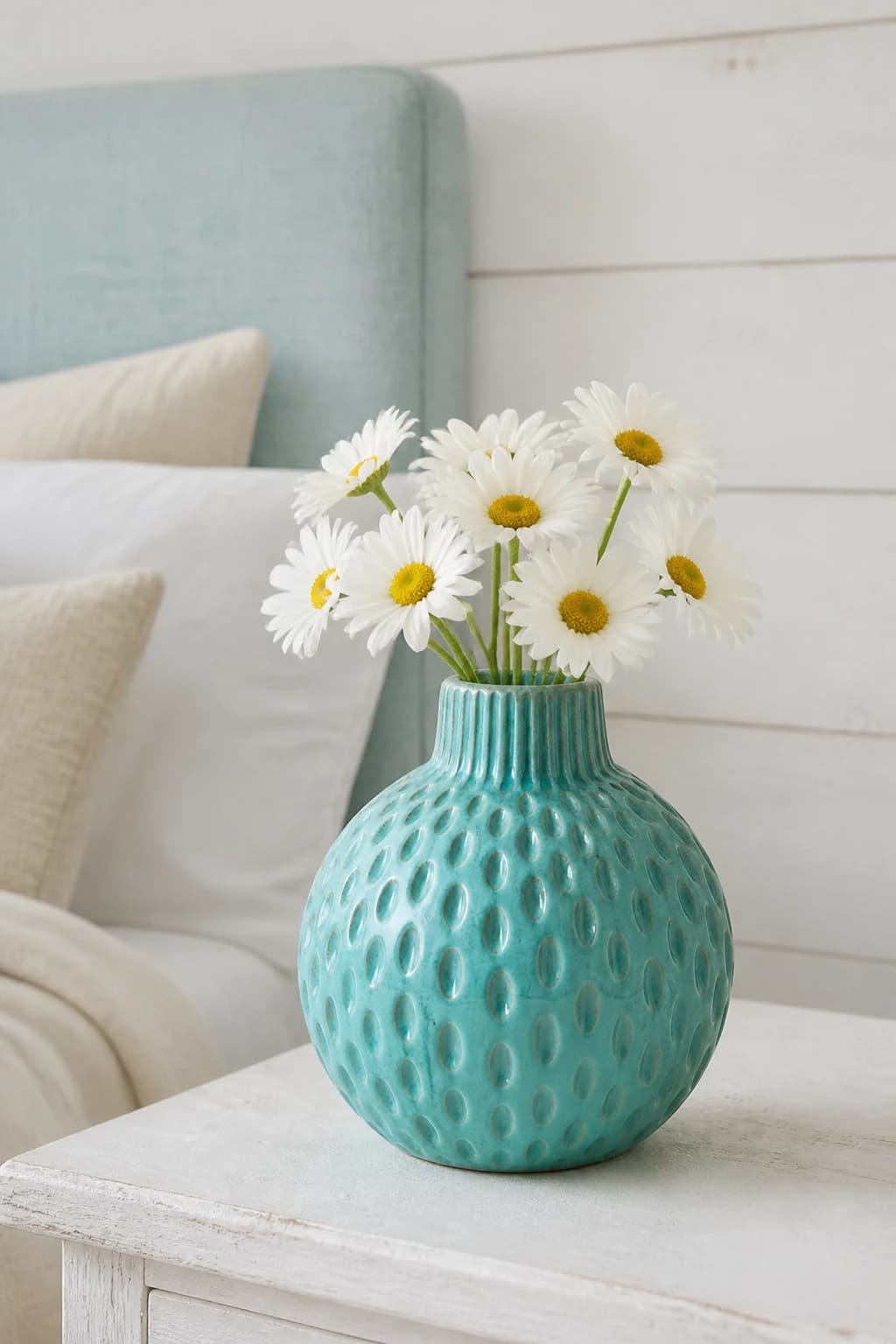 Turquoise Dimple Vase