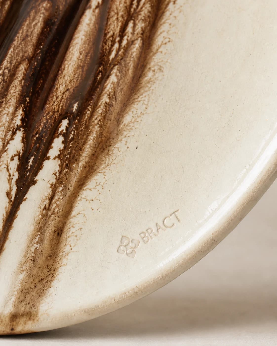 Cocoa Brush Art Plate — BRACT engraved detail