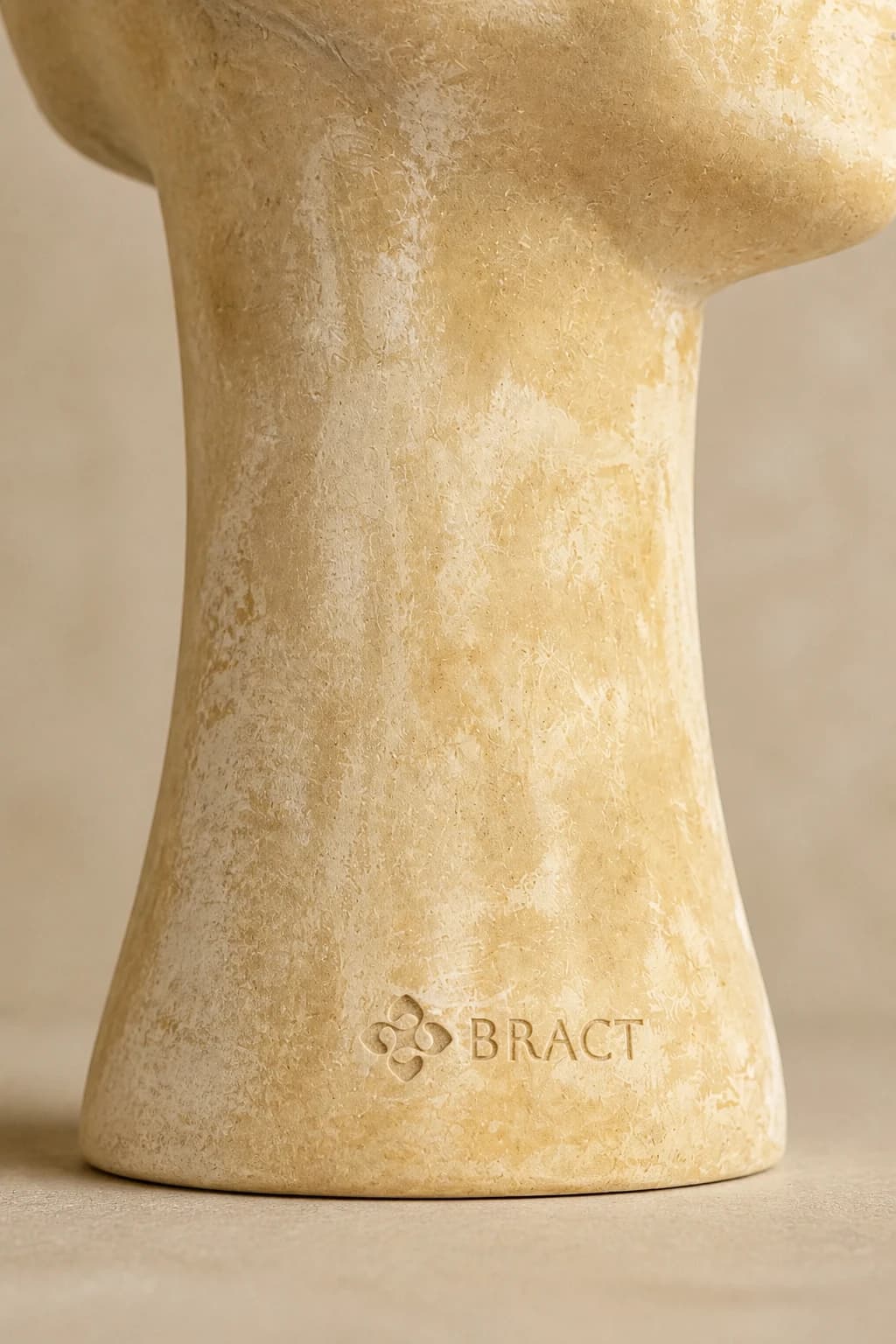 Elongated Profile Sculpture — BRACT engraved detail