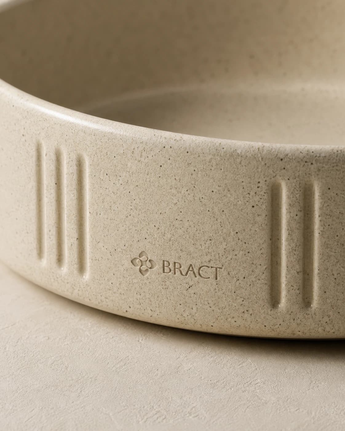 Groove Serving Bowl — BRACT engraved detail