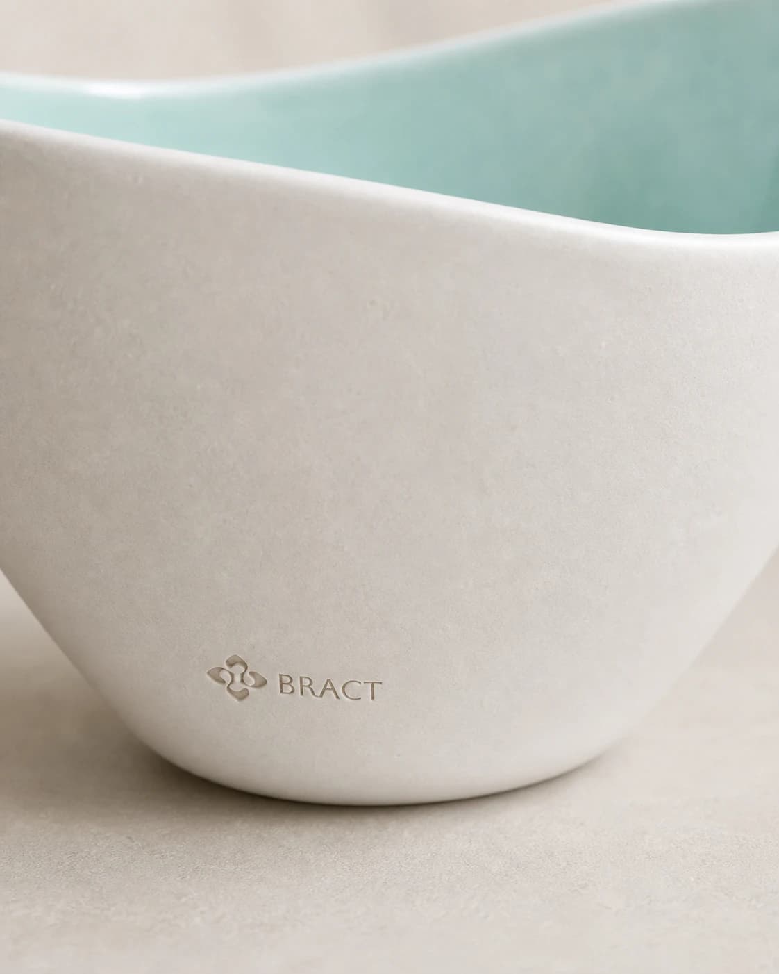 Organic Wave Bowl — BRACT engraved detail