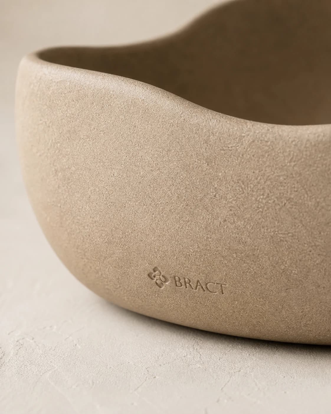 Ripple Low Bowl — BRACT engraved detail