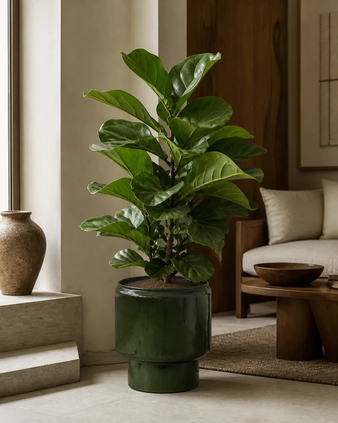Oasis Glazed Pot — in a real space