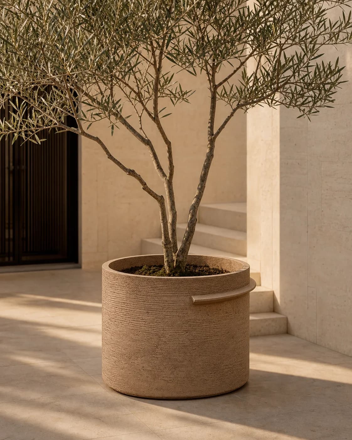 Sahara Ribbed Planter — in a real space