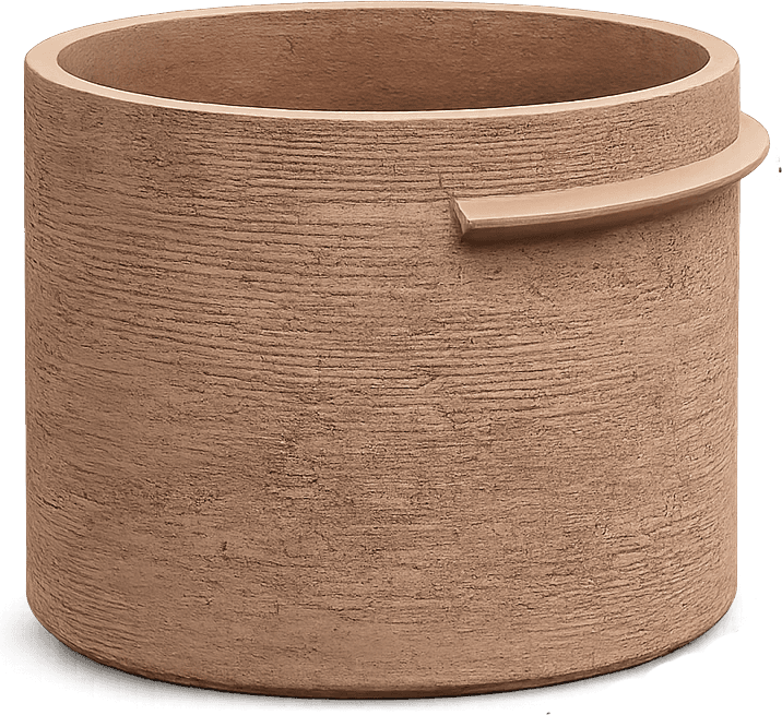 Sahara Ribbed Planter — #C4906B