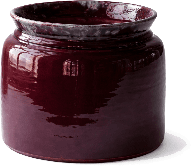 Damson Ceramic Pot — #4A2740