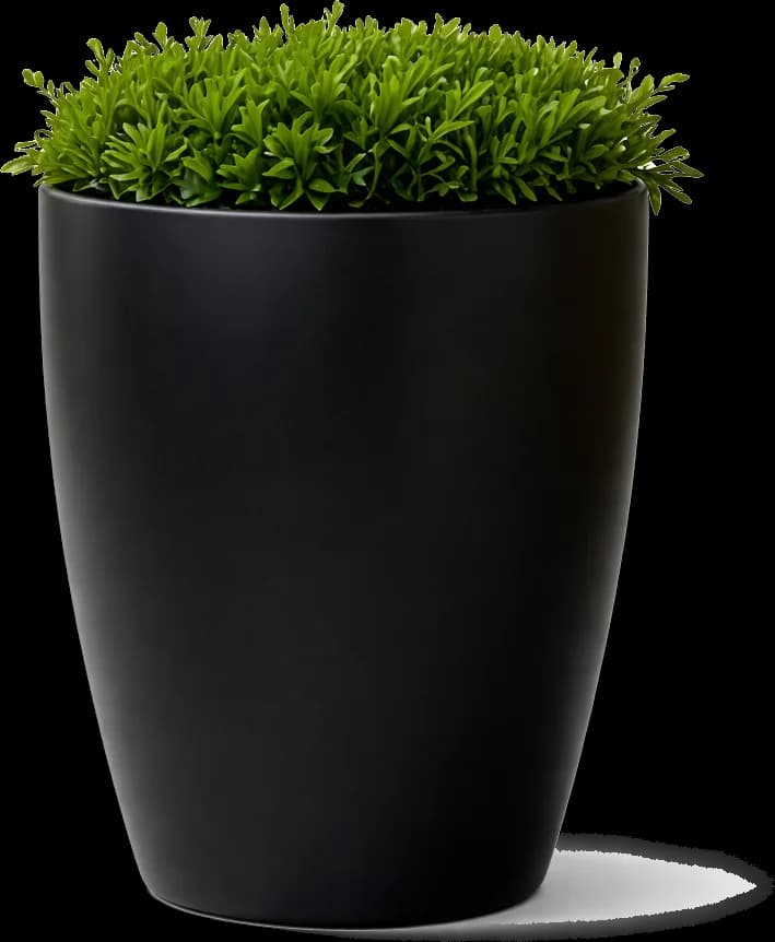 Noir Round Planter