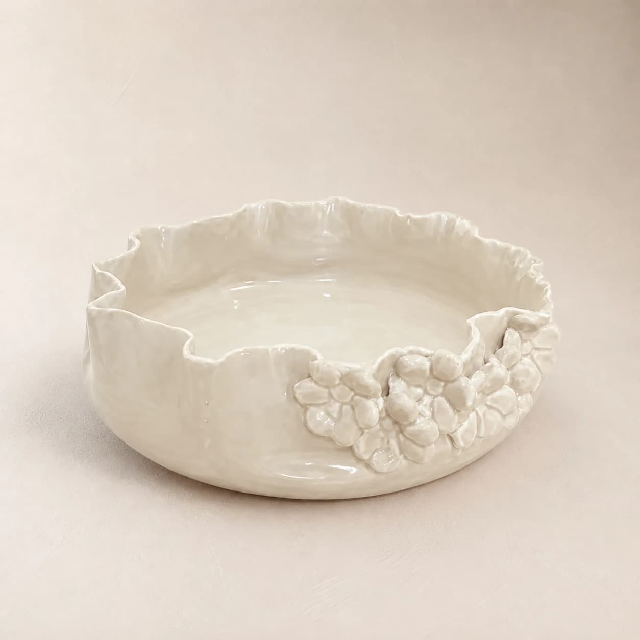 Bloom Serving Bowl — #E5DED2