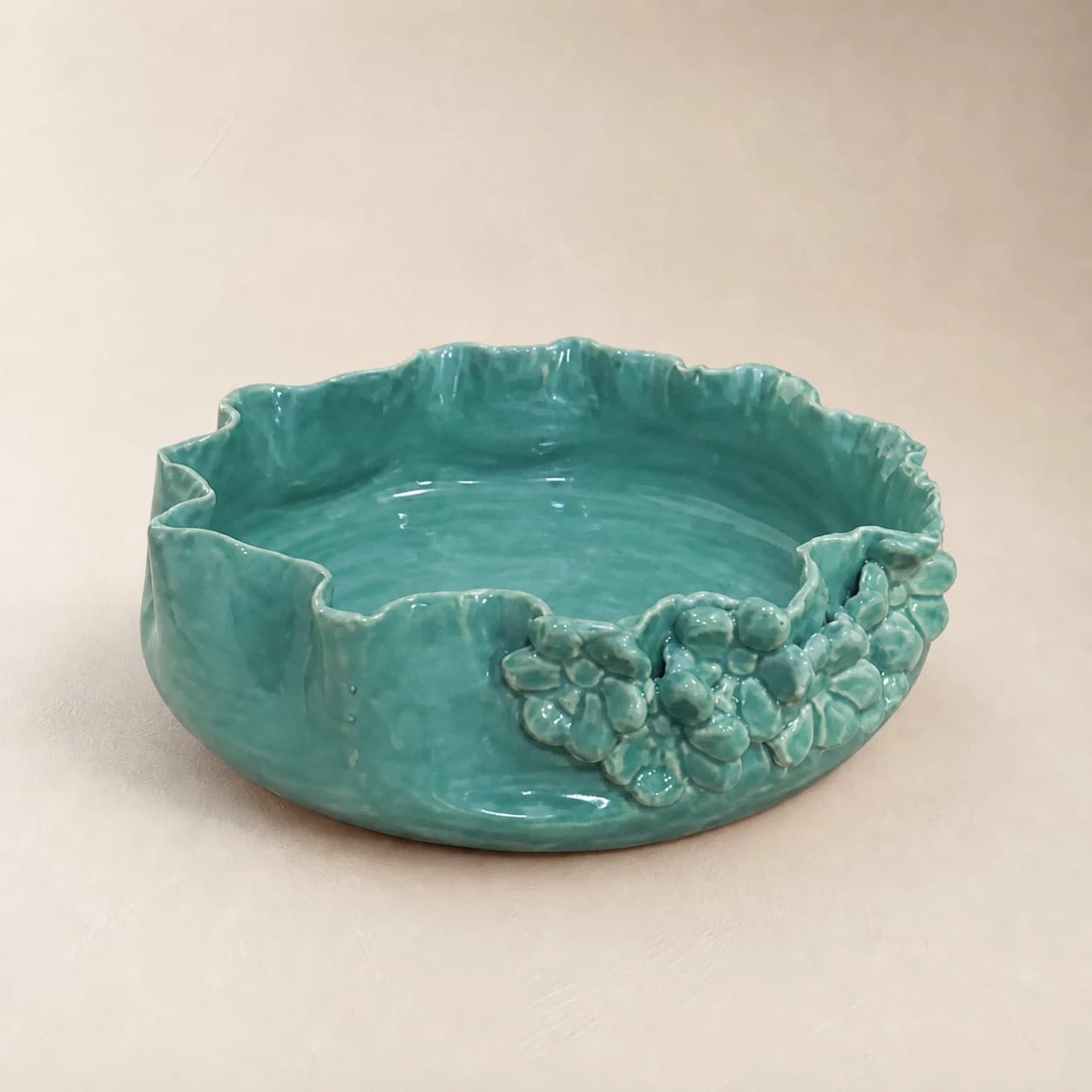 Bloom Serving Bowl — #4F9693