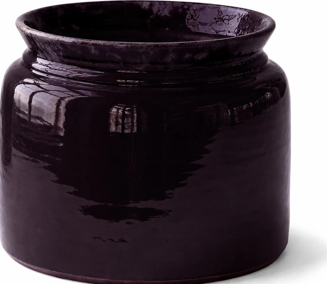 Damson Ceramic Pot — #2E1A2B