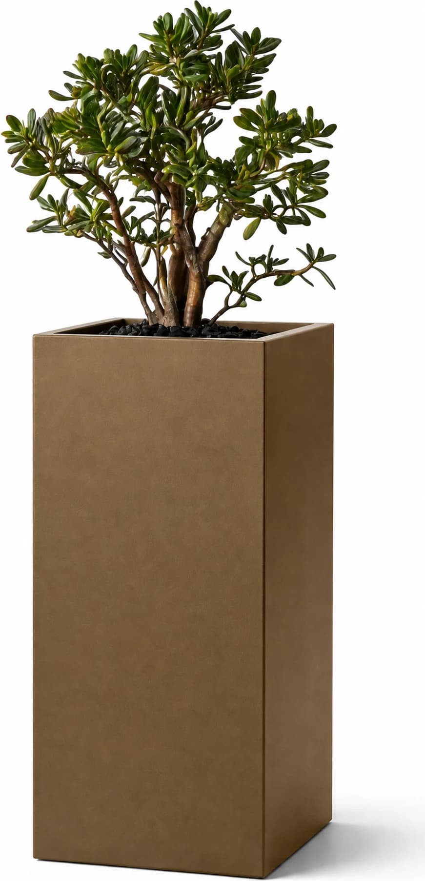 Monolith Tall Planter — #8C6F4E