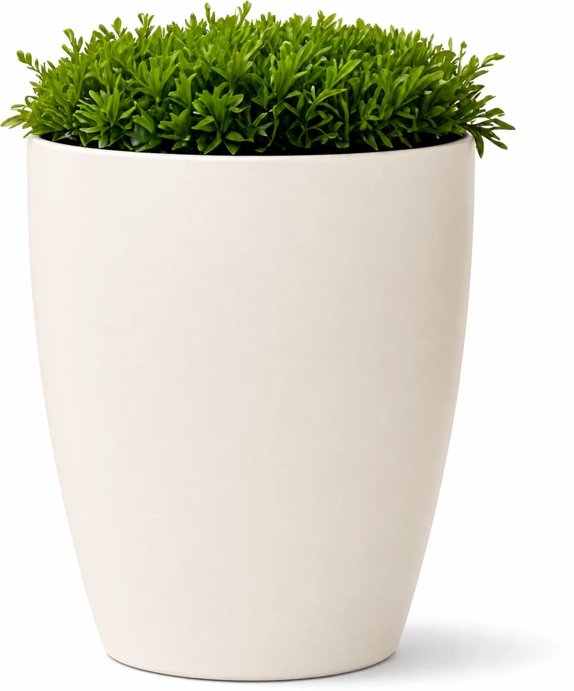 Noir Round Planter — #F5F1EA