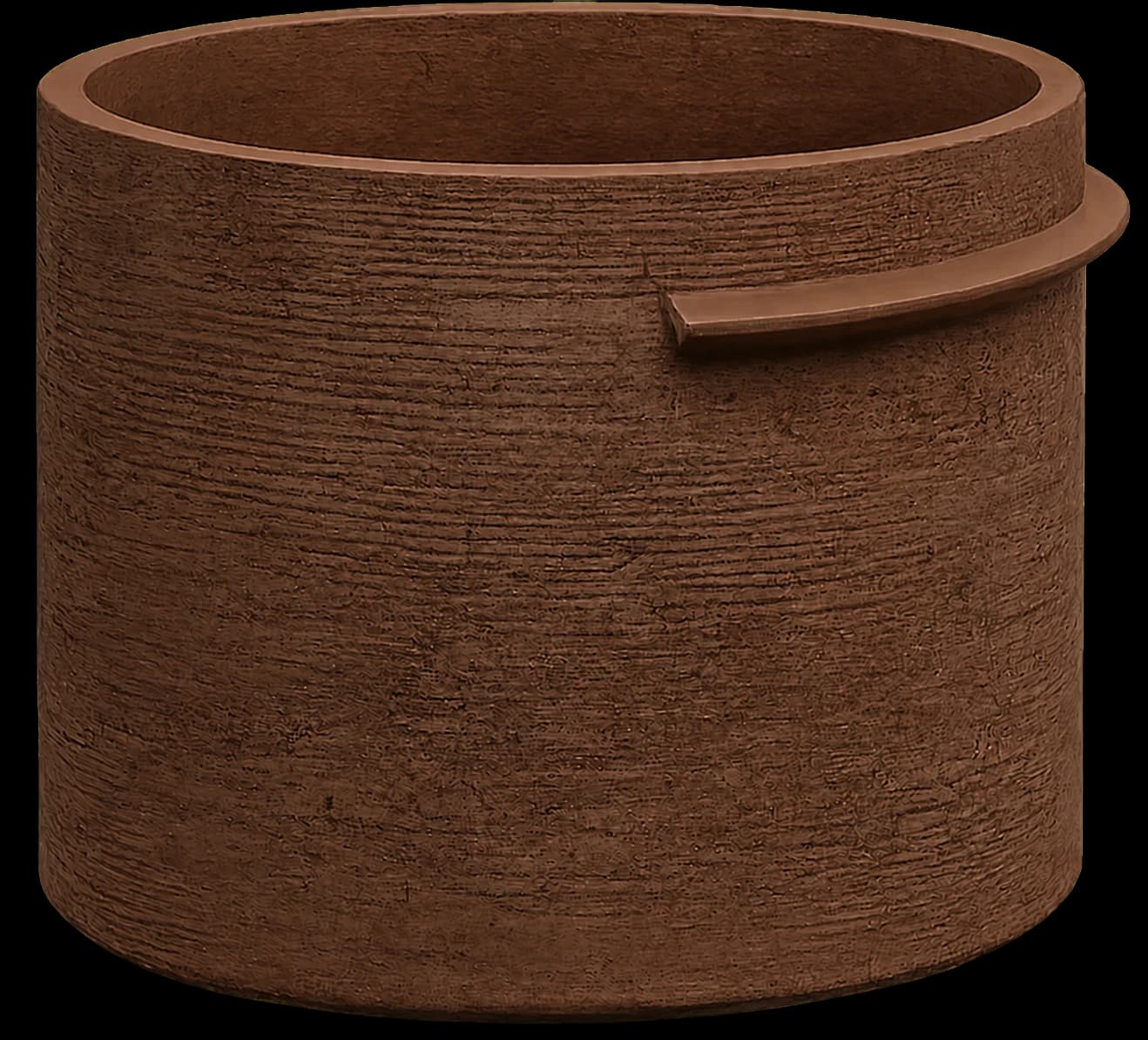 Sahara Ribbed Planter — #8A6248