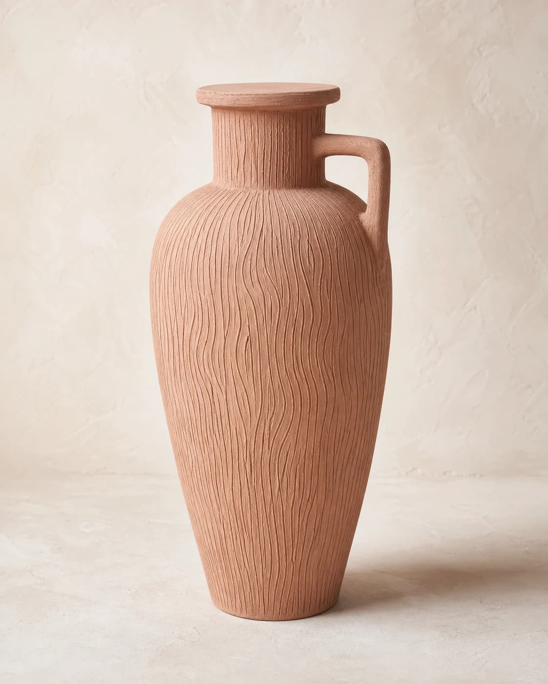 Woodgrain Handle Vase
