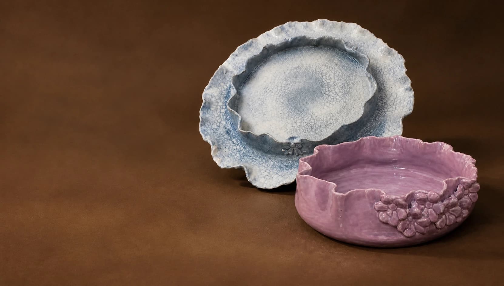 BRACT's new Bloom Serving Bowl and Frosted Lace Serving Platter